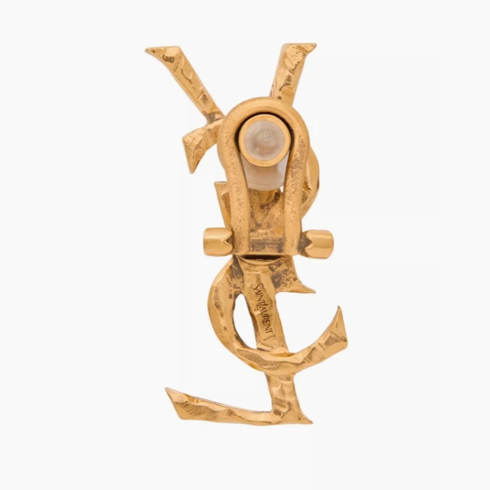 SAINT LAURENT YSL logo clip on single earring - Picture 3 of 4